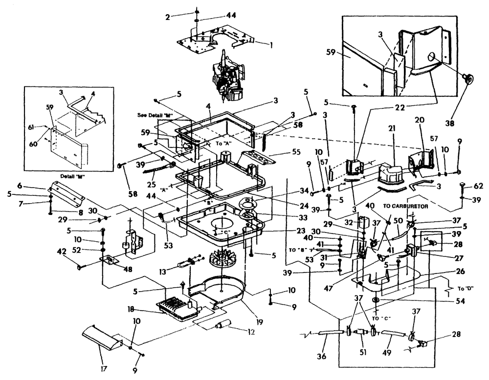 Sheet Metal Diagram and Parts List for 0661-3  Generac Generator