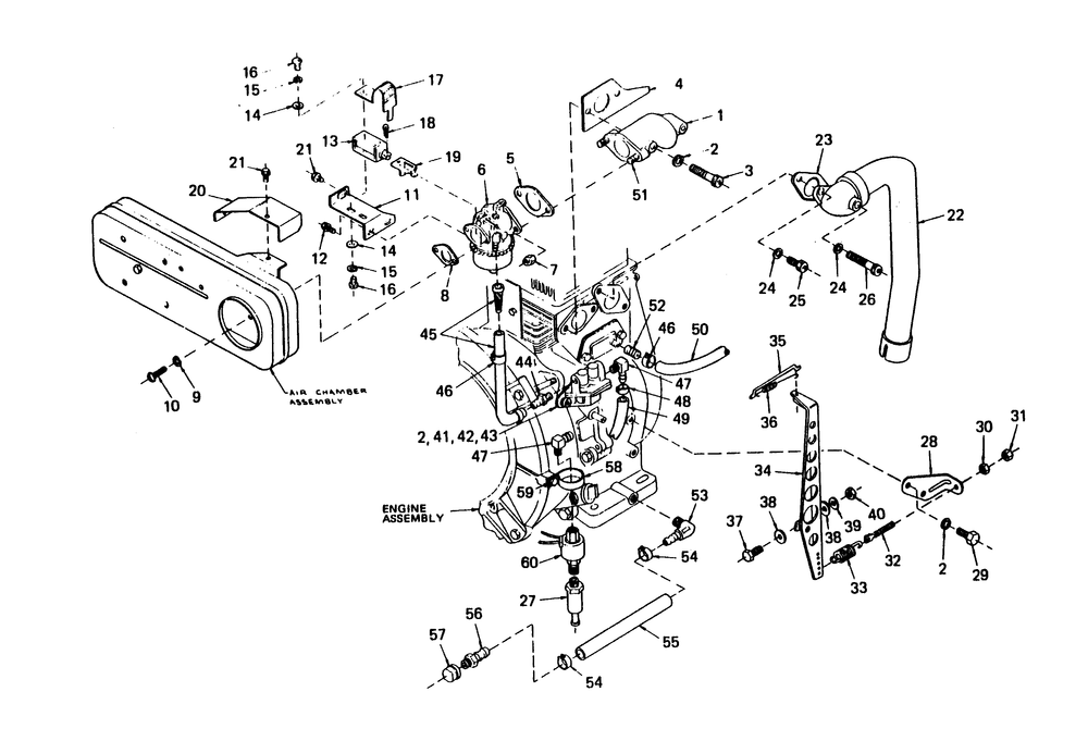 Engine Accessories Diagram and Parts List for 6897-3  Generac Generator