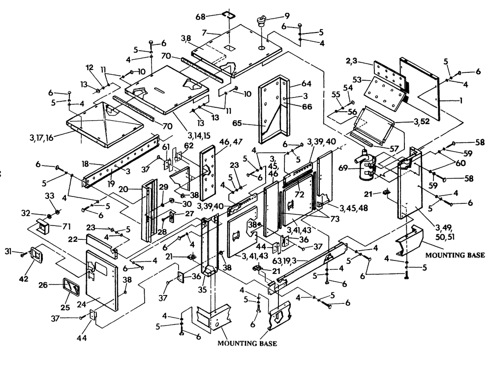 Compartment Diagram and Parts List for 9469-3  Generac Generator