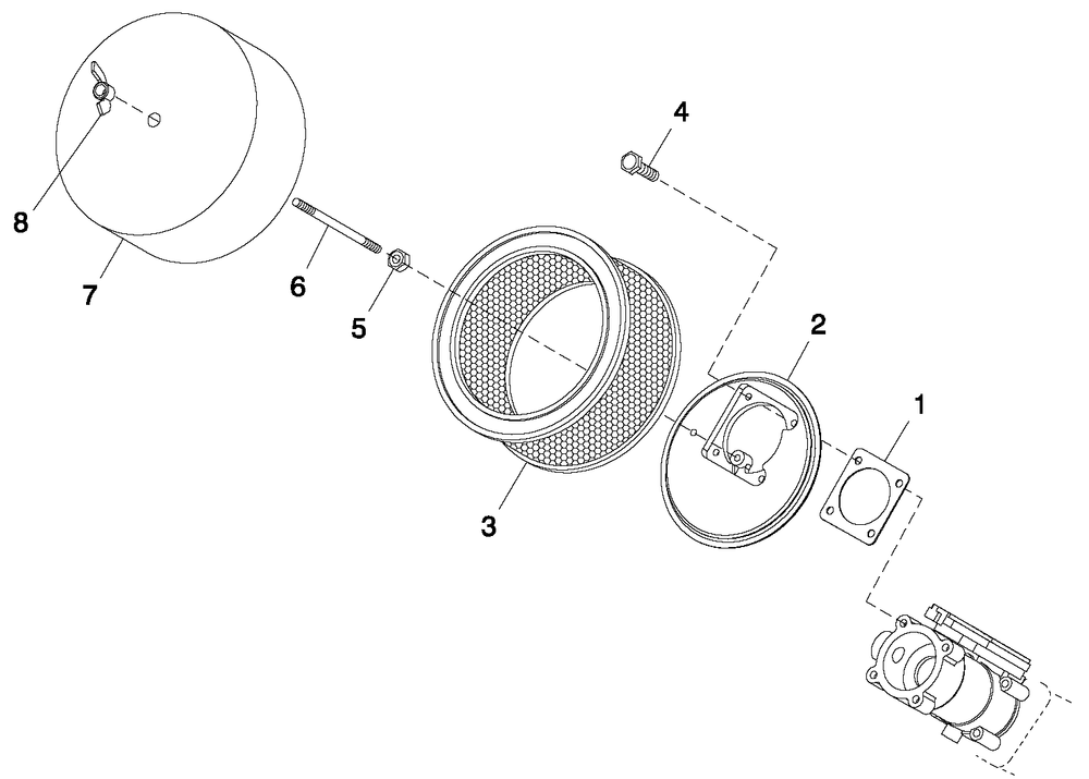 Air Cleaner C2 Diagram and Parts List for ET04524ANSC (6091686 - 6940396)(2012) Generac Generator