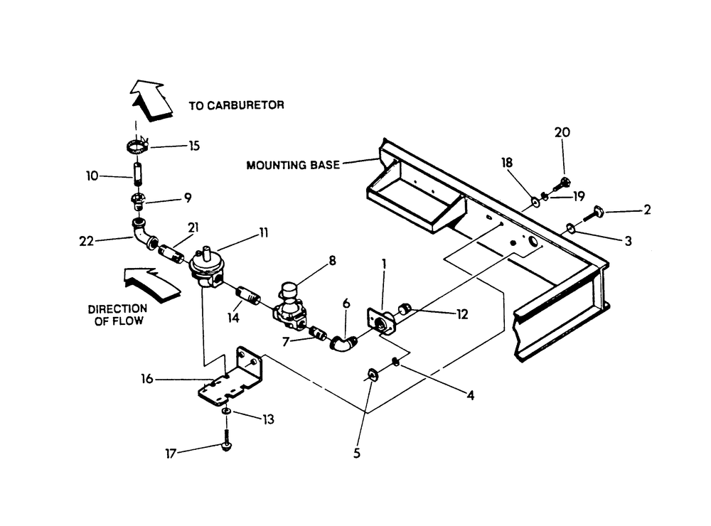 Natural Gas Regulator Diagram and Parts List for 9300-1  Generac Generator