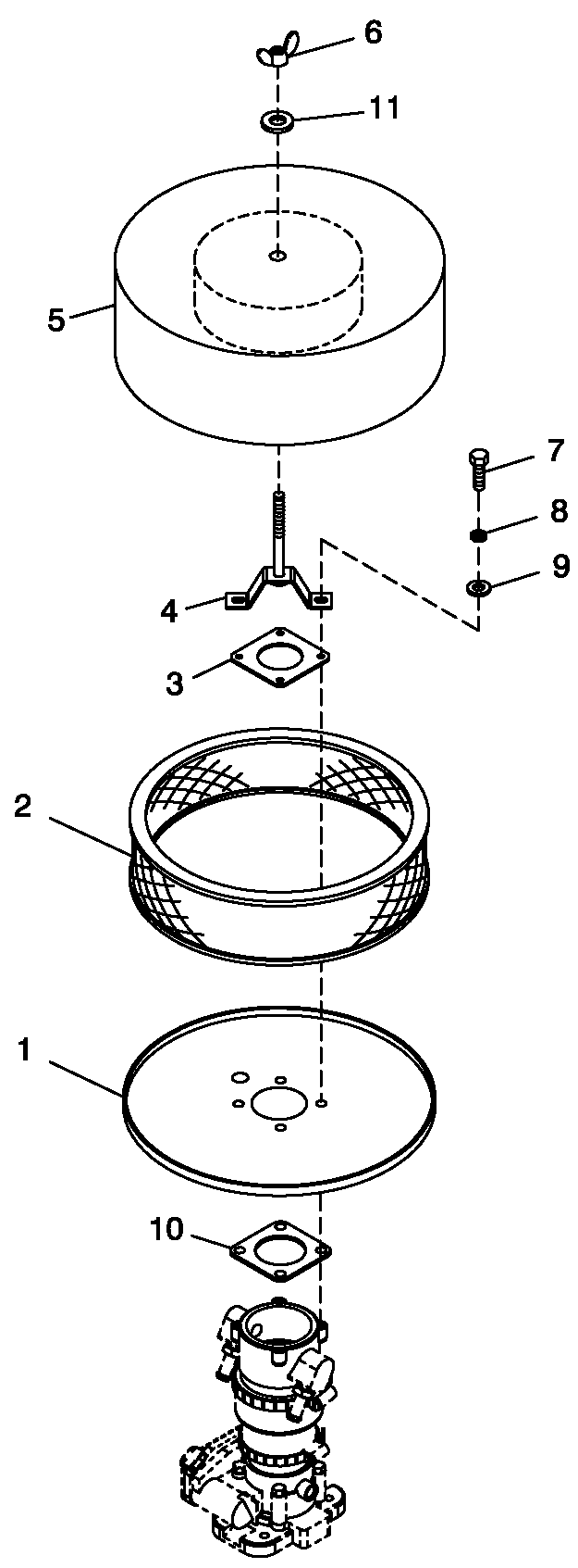 Air Cleaner 5.4l/6.8l Ford Diagram and Parts List for QT08046AVSN (4844245 - 4902629)(2007) Generac Generator