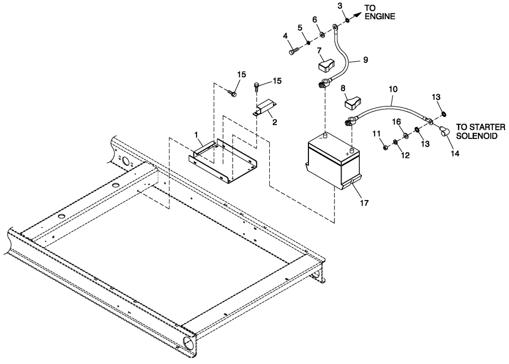 Battery 2.4l Cpl Diagram and Parts List for QT04524ANSY (5649706 - 5876247)(2010) Generac Generator