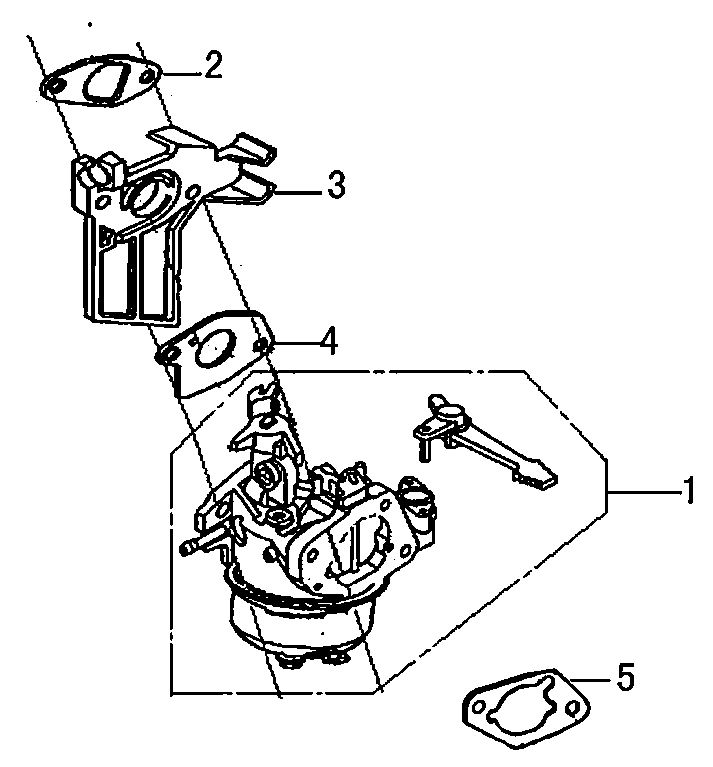 Carburetor 1 Diagram and Parts List for 0059911 (7363389 - 7363816)(2012) Generac Generator