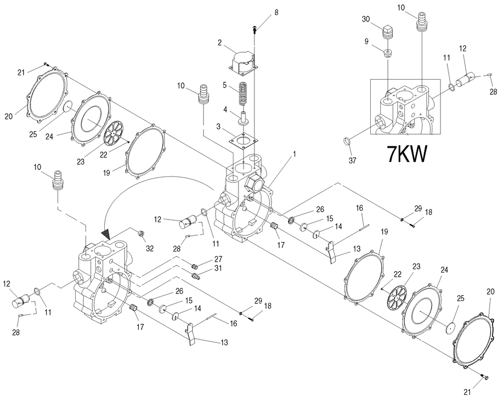 Regulator Diagram and Parts List for 0046793 (4125897 - 4342148)(2006) Generac Generator