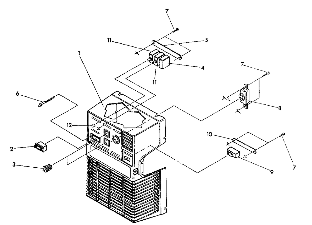 Control Panel Diagram and Parts List for 3500CCG (9412-0)(9412-0) Generac Generator