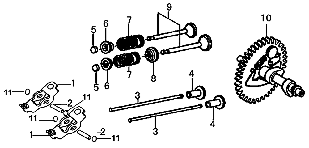Rocker And Camshaft 2 Diagram and Parts List for 0059911 (7363389 - 7363816)(2012) Generac Generator