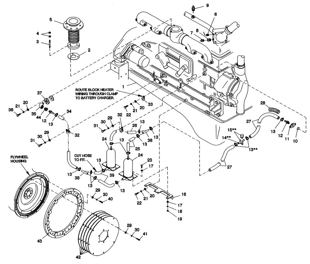Engine Parts - Drawing 2 Diagram and Parts List for 4588-0  Generac Generator