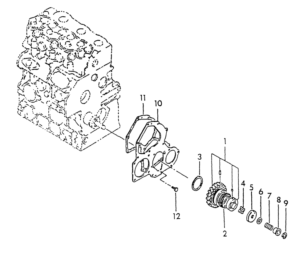 Oil Pump Components Diagram and Parts List for 8950-2  Generac Generator
