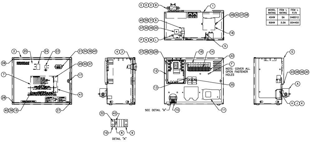 R-200b 3600 Rpm 2.4l Diagram and Parts List for 0056090 (5246790)(2008) Generac Generator