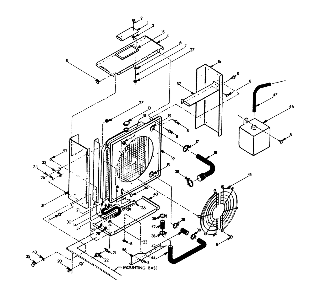 Radiator Shroud Diagram and Parts List for 9106-0  Generac Generator