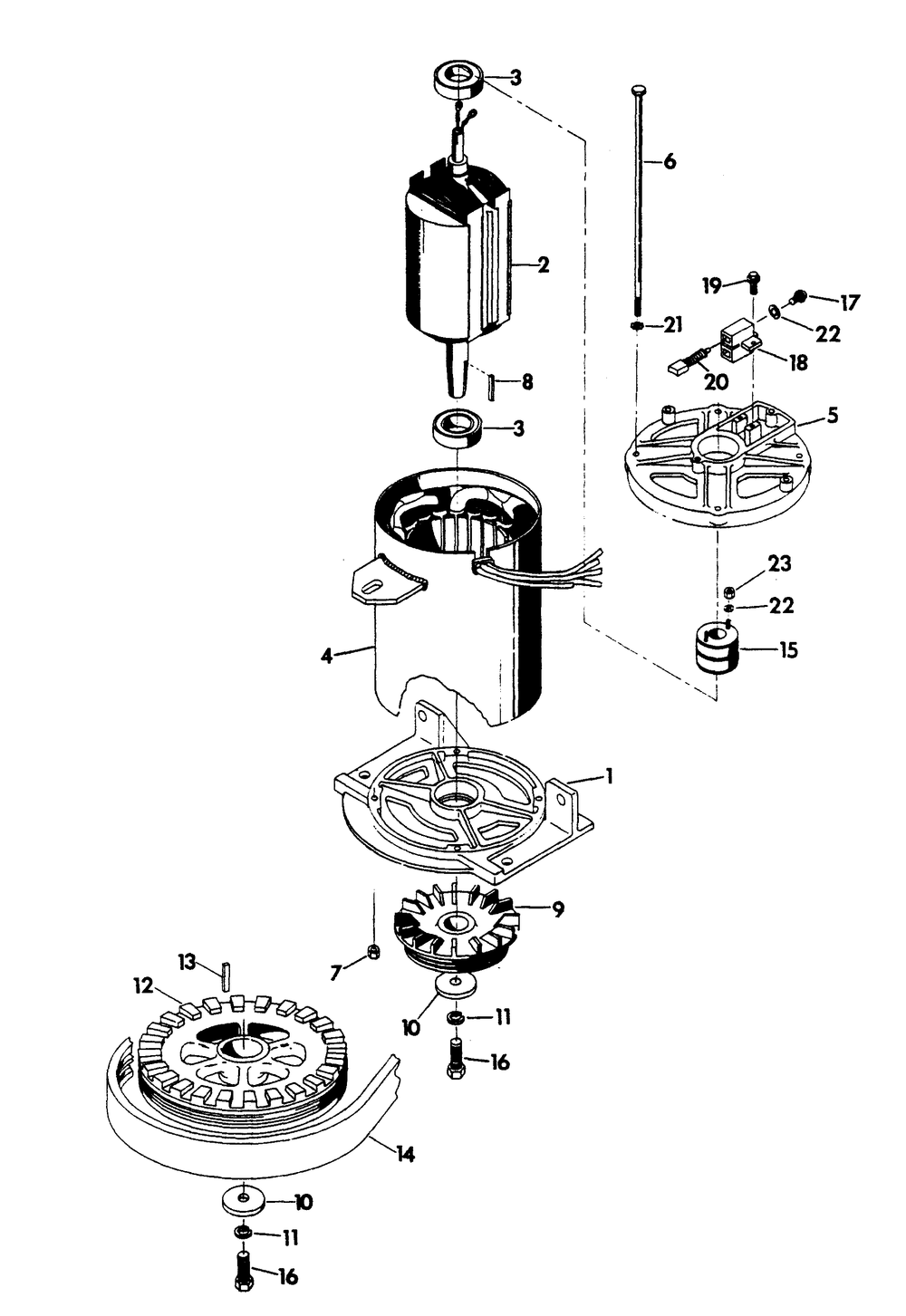 Alternator Diagram and Parts List for 6246-0  Generac Generator