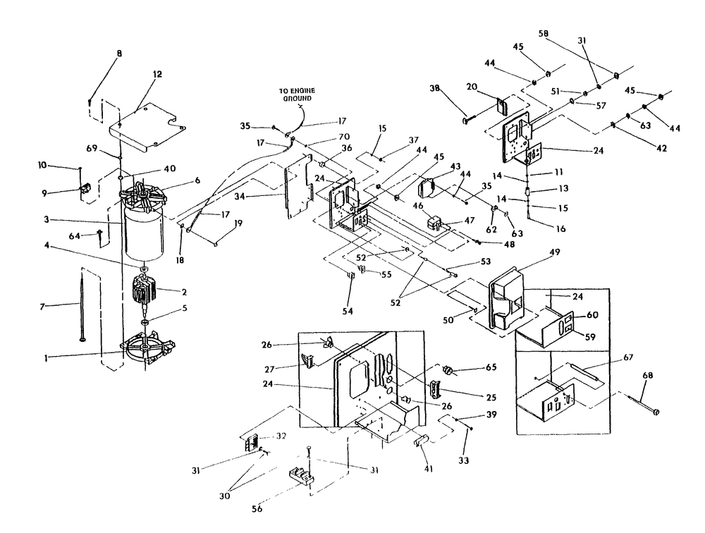 Alternator And Control Panel Diagram and Parts List for 0862-1  Generac Generator