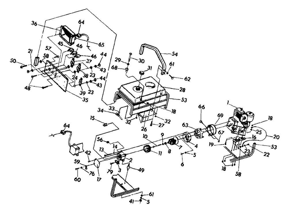 Generator Diagram and Parts List for C5000 (9486-0)(9486-0) Generac Generator