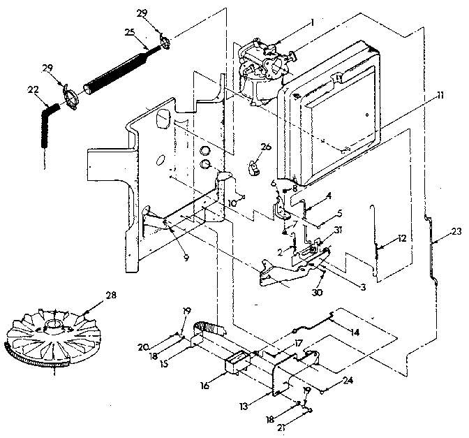 Gasoline carburetor Diagram and Parts List for 9011-0  Generac Generator