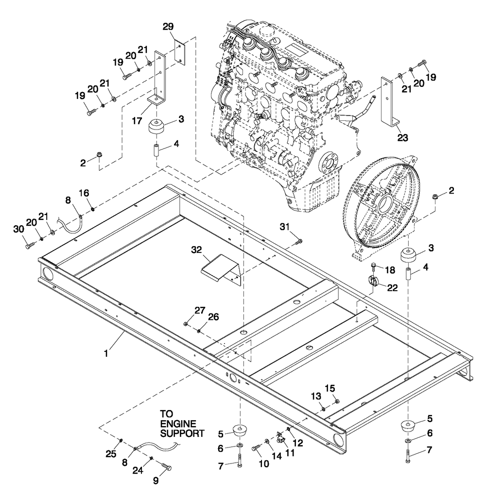 Mounting Base 2.4l C2 Diagram and Parts List for HT03524GNAX (6798528)(2011) Generac Generator