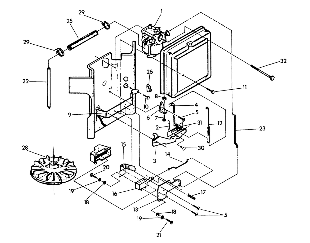 Carburetor Diagram and Parts List for 9010-1  Generac Generator