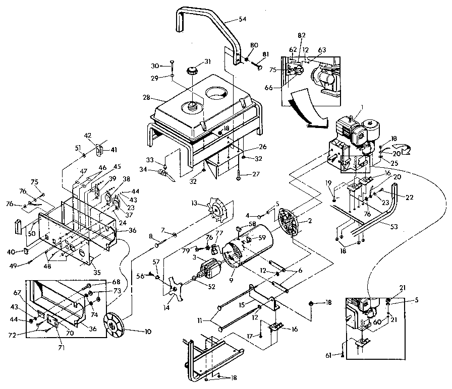 Unit Parts Diagram and Parts List for 5561-0  Generac Generator