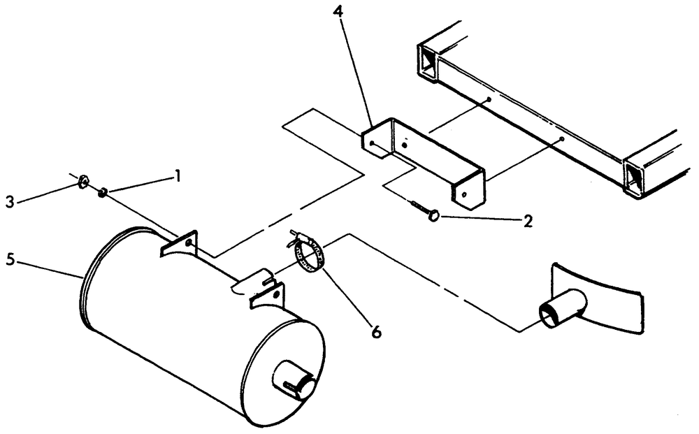 Muffler Diagram and Parts List for 9677-1  Generac Generator