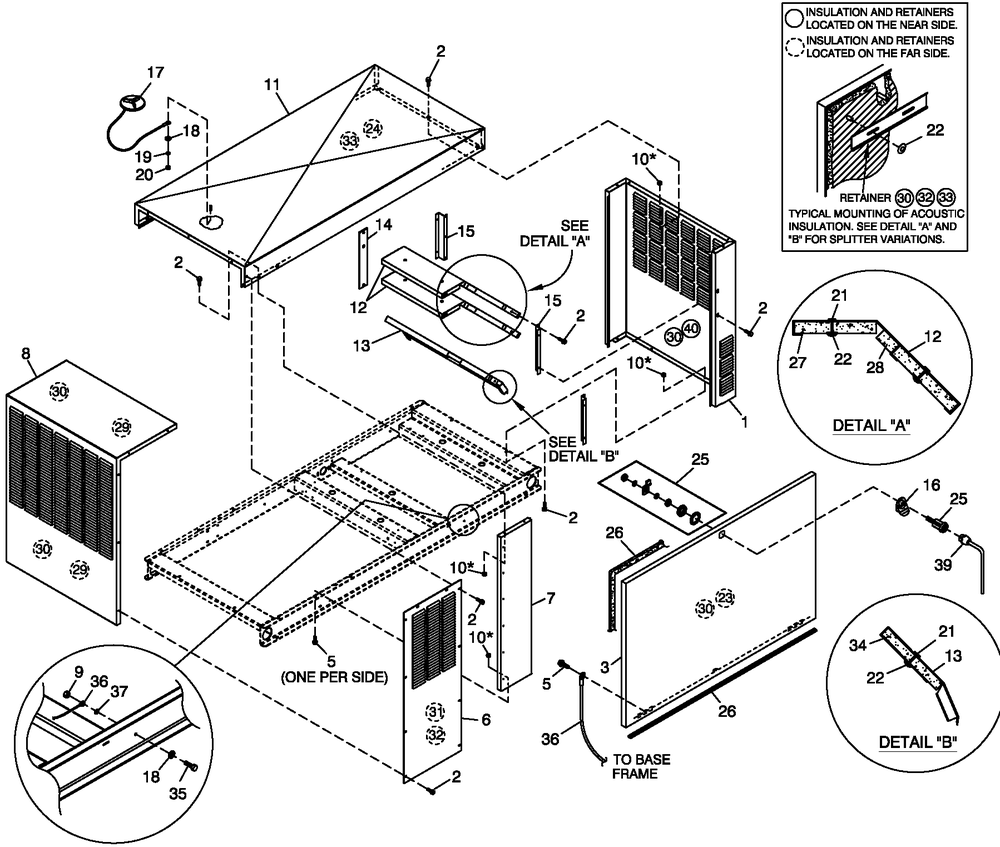 Ev Encl 2.4l G2 Cpl C2 Diagram and Parts List for 0053160 (2707V24502)(2007) Generac Generator