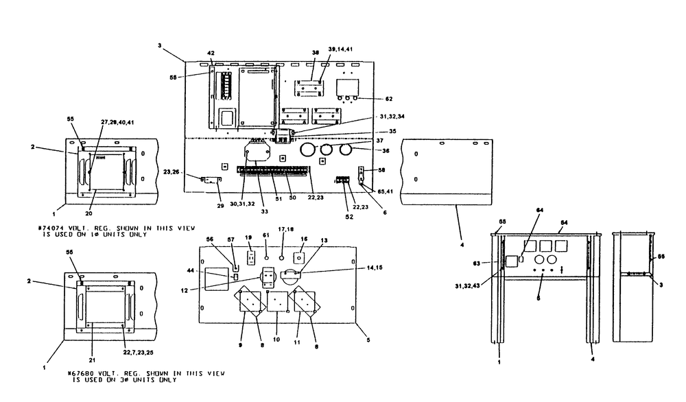 Control Panel Diagram and Parts List for 0611-1  Generac Generator