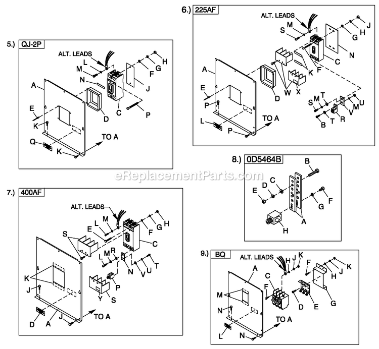 Cpl C2 And C4 Flex Hsb (2) Diagram and Parts List for QT06030JVSN (4923850)(2007) Generac Generator