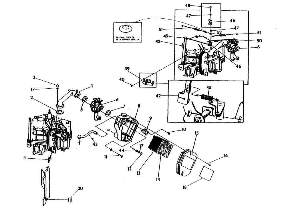 Engine Accessories Diagram and Parts List for 0863-1  Generac Generator
