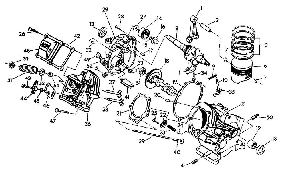 Gn-190 Engine Diagram and Parts List for 3500CCG (9412-0)(9412-0) Generac Generator