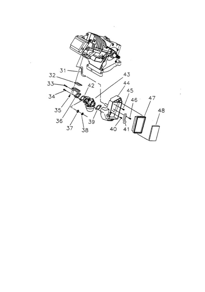 Carburetor Diagram and Parts List for EHC040480  Generac Engine