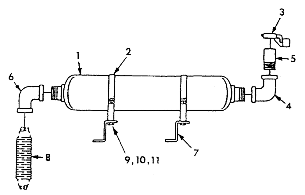 Exhaust Muffler Diagram and Parts List for 9303-0  Generac Generator