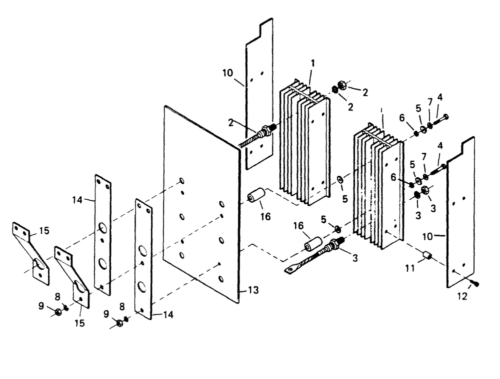 Diode Plate Diagram and Parts List for 6973-0  Generac Welder
