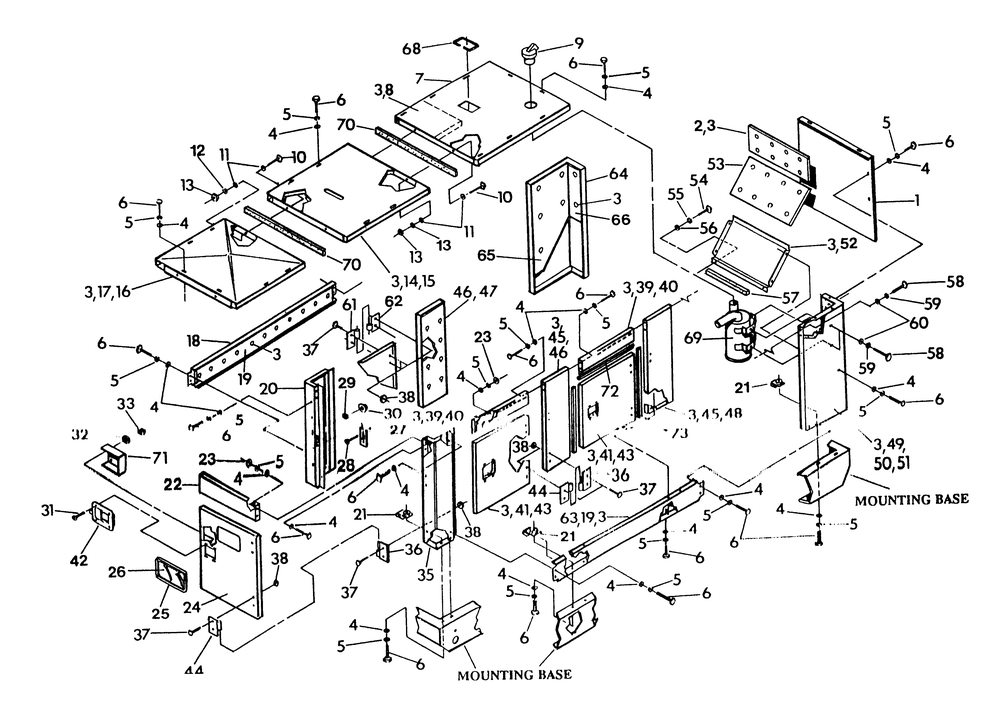 Compartment Diagram and Parts List for 9575-0  Generac Generator