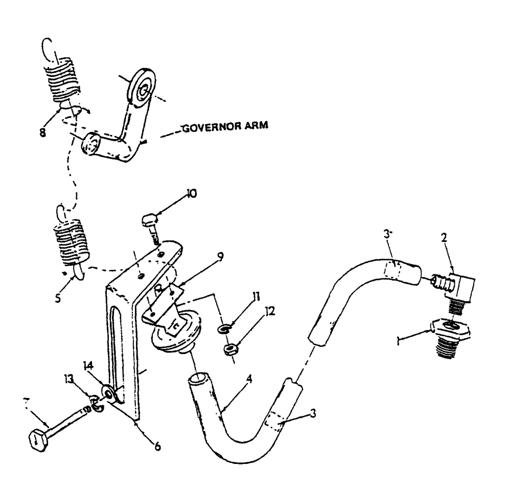 Vacuum Dash Pot Diagram and Parts List for 9303-6  Generac Generator