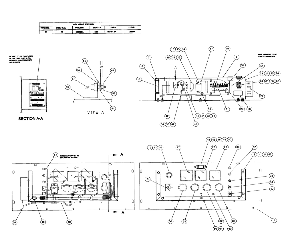 Control Panel Diagram and Parts List for 4365-1  Generac Generator