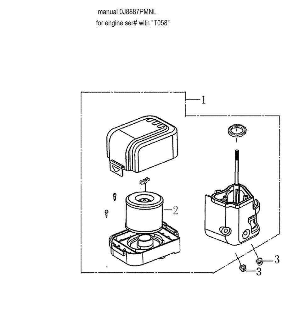 Air Cleaner 2 Diagram and Parts List for 006022-0  Generac Pressure Washer