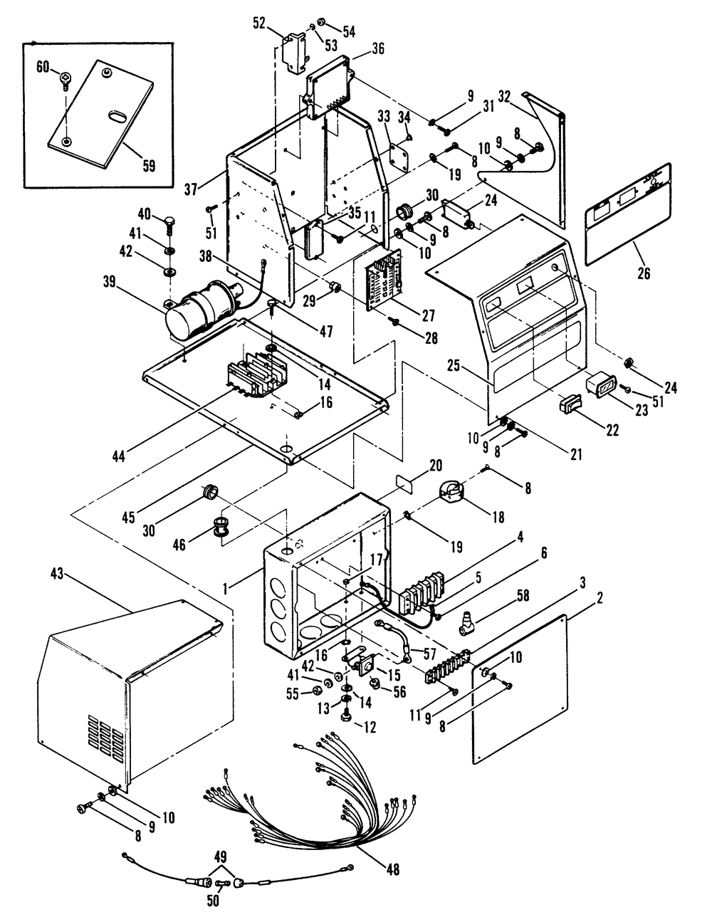 Control Panel And Connection Box (Part 1) Diagram and Parts List for 8947-1  Generac Generator