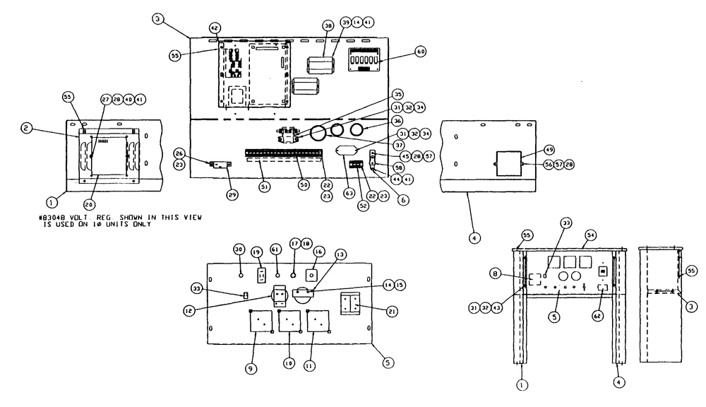 Control Panel Diagram and Parts List for 0995-0  Generac Generator