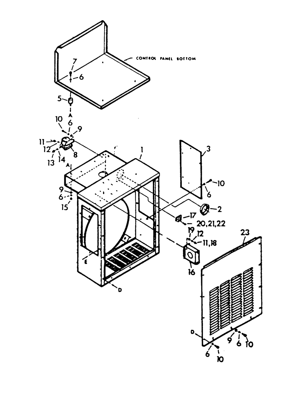 A-C Connection Panel Diagram and Parts List for 9303-1  Generac Generator