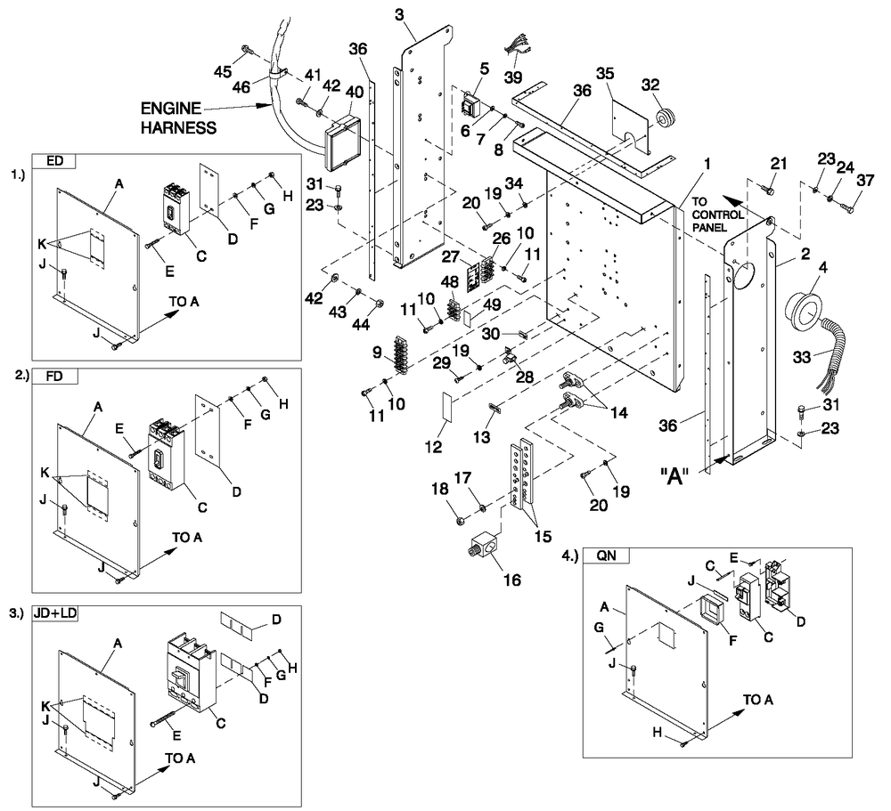 Cpl C2 And C4 Flex Hsb 1 Diagram and Parts List for ET04524JNSN (5708899)(2009) Generac Generator