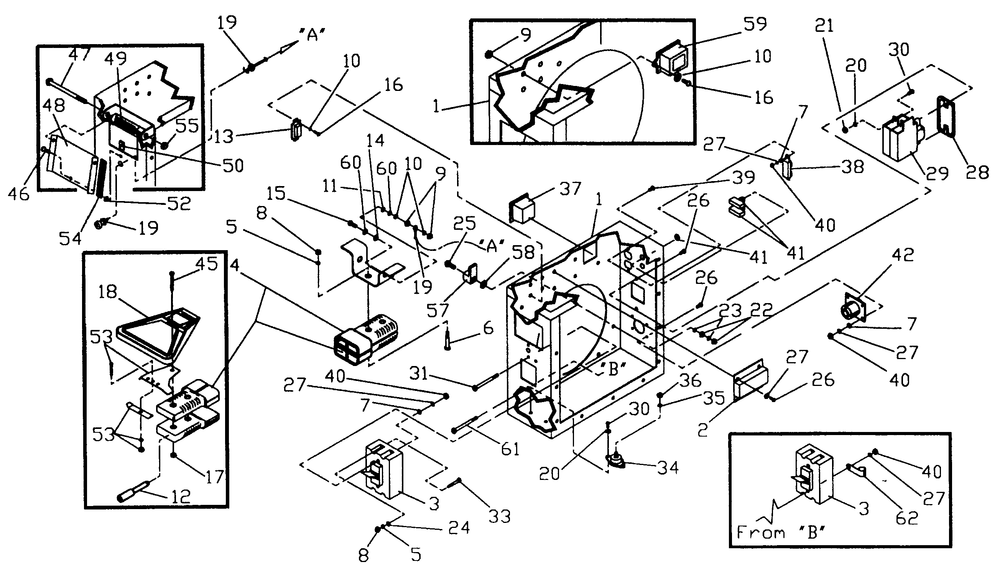Control Panel Part 1 Diagram and Parts List for 9564-5  Generac Generator