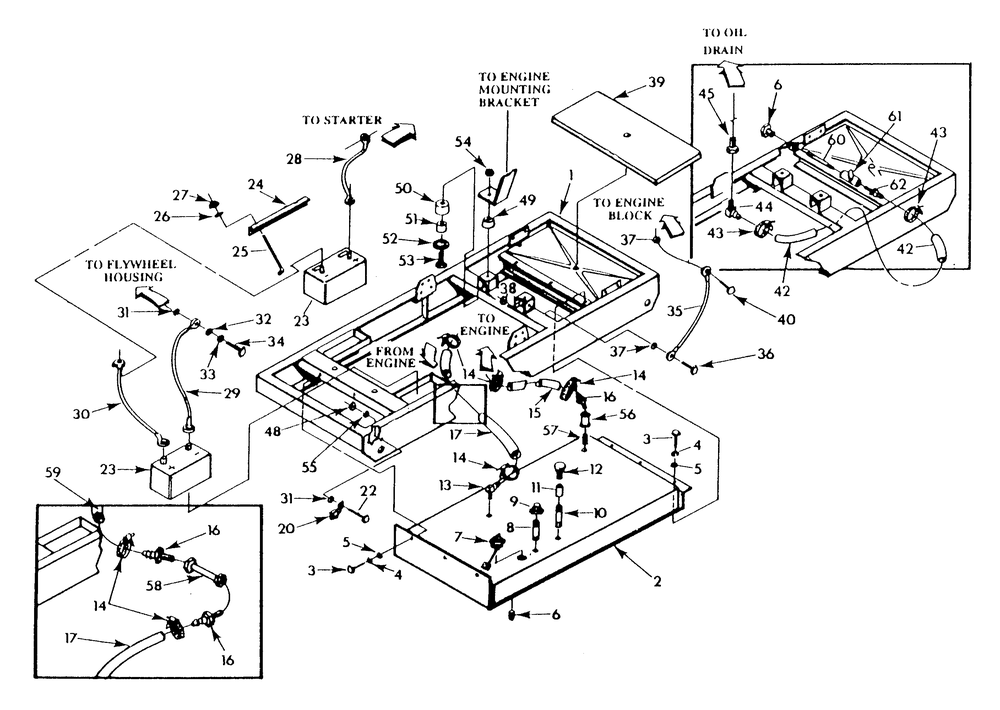 Mounting Base Diagram and Parts List for 9575-2  Generac Generator