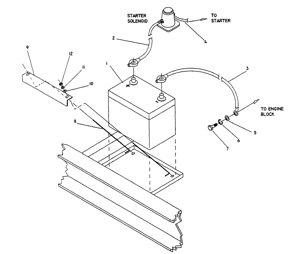 Battery Diagram and Parts List for 0590-3  Generac Generator