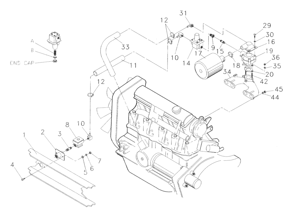 Natural Gas Fuel System Diagram and Parts List for 0007570 (3035032)(2014) Generac Generator