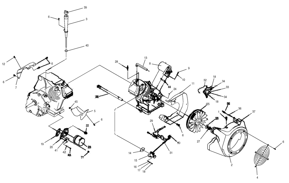 Engine 2 Diagram and Parts List for 0046792 (3836583 - 3836707)(2004) Generac Generator