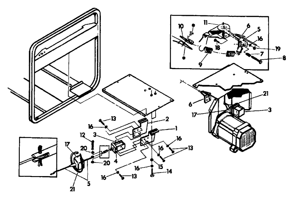 Idle Control No. 71320 Diagram and Parts List for C8000 (5564-2)(5564-2) Generac Generator