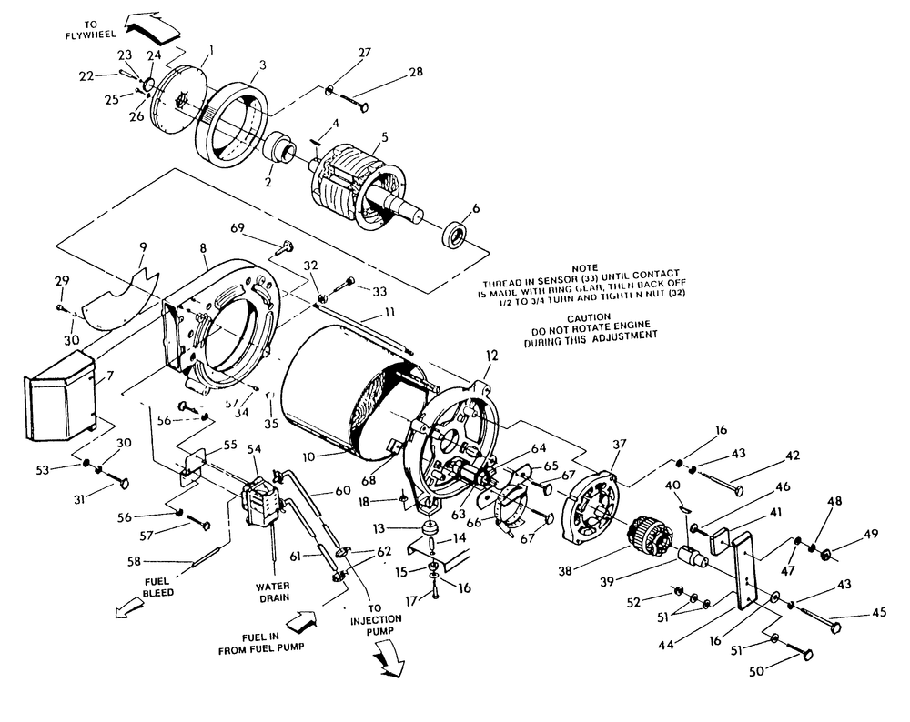 Generator Diagram and Parts List for 9467-0  Generac Generator