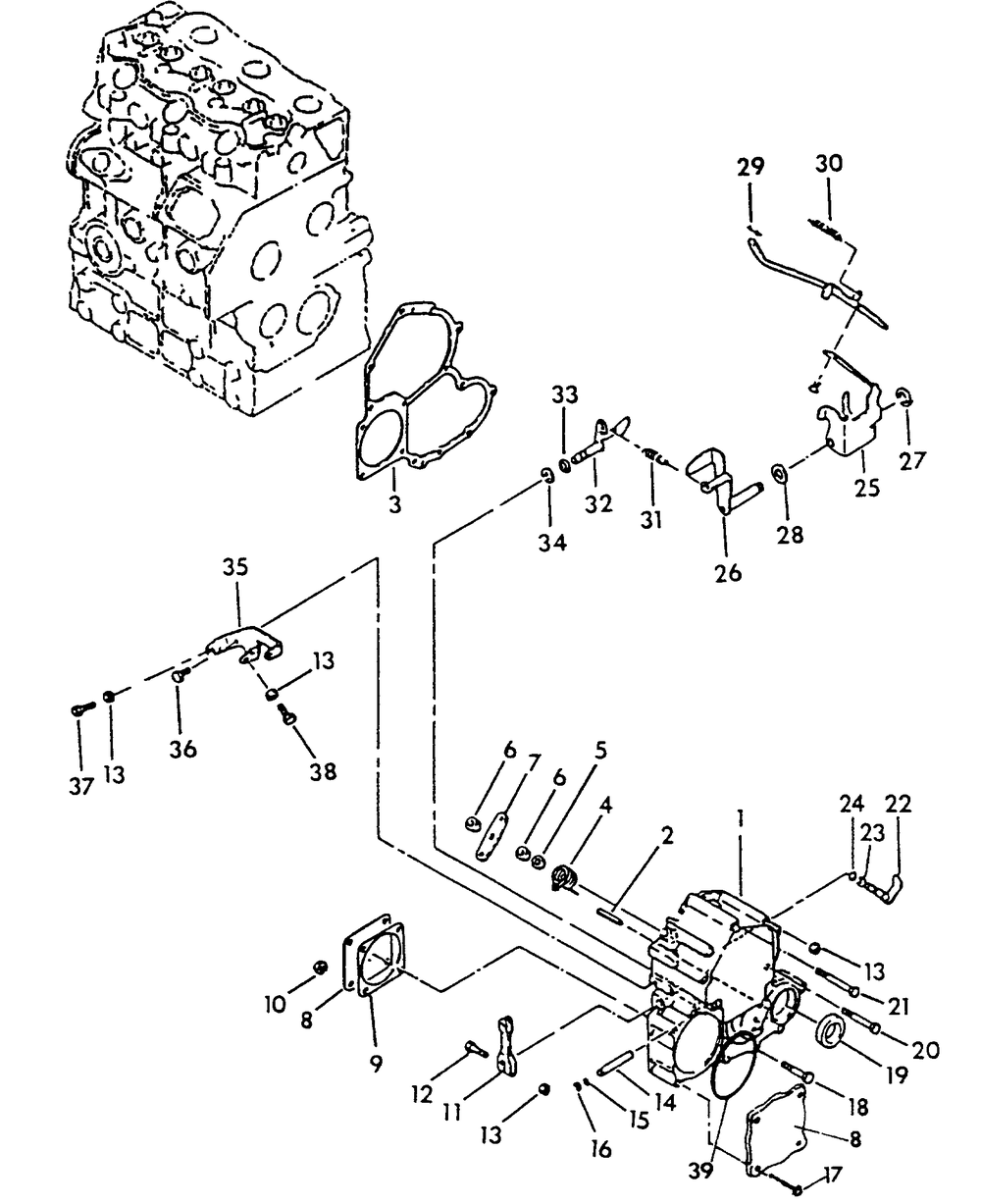 Timing Gear Housing And Governor Diagram and Parts List for 9055-0  Generac Generator
