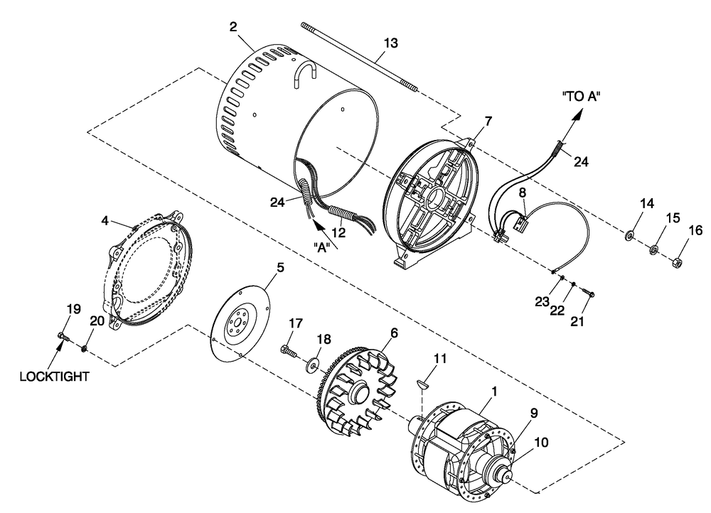 Cpl Alternator Direct Excitation Diagram and Parts List for 0052120 (4318867 - 4337620)(2006) Generac Generator