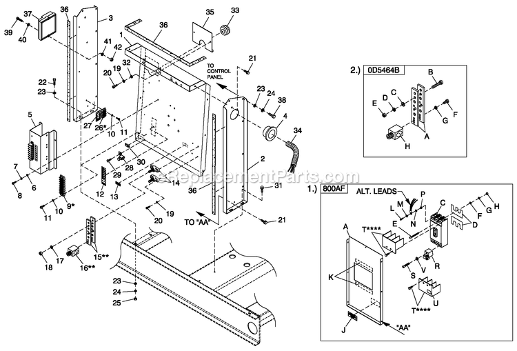 Cpl H Control 6.8l 100-150kw Cpl Diagram and Parts List for QT10054GNSN (4135893)(2005) Generac Generator