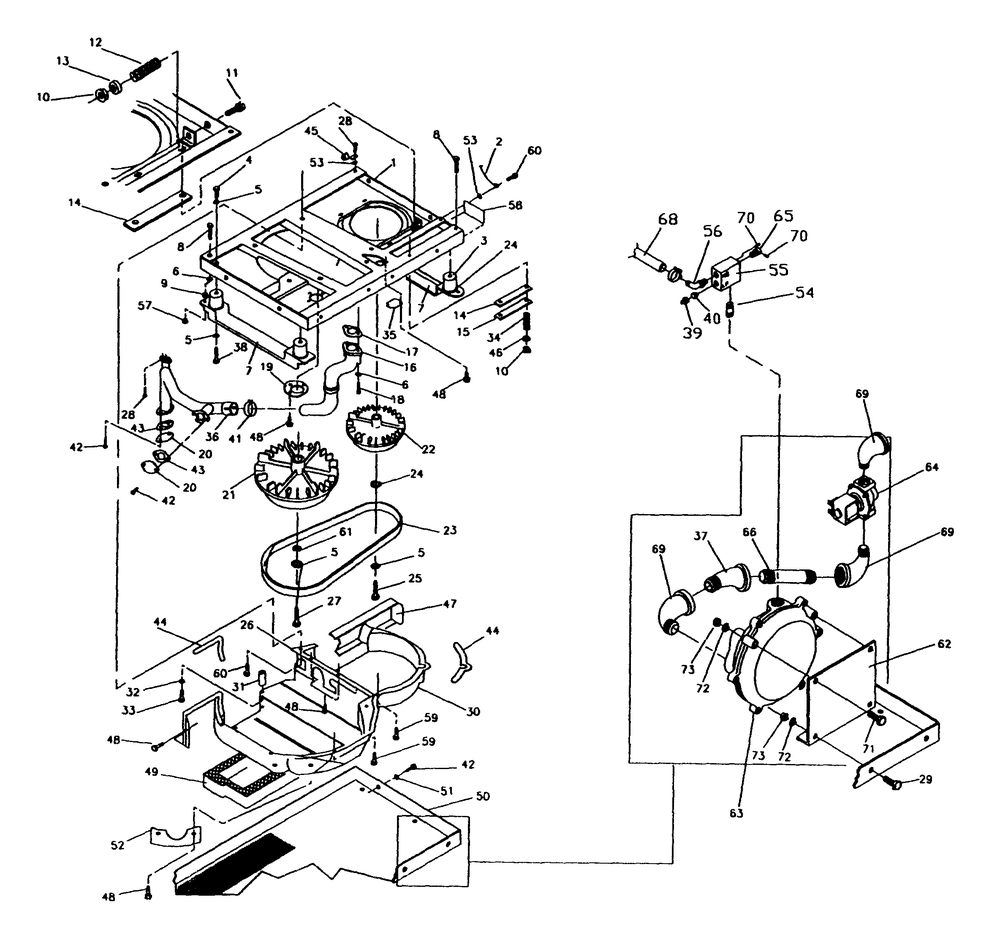 Base And Pulleys Diagram and Parts List for 0587-2  Generac Generator
